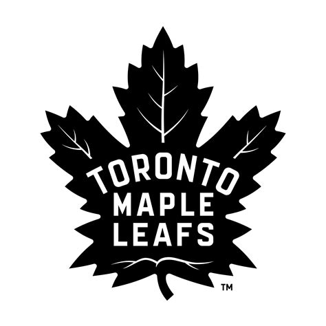 toronto maple leafs logo black and white
